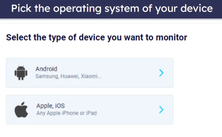 select the operating system select the operating system
