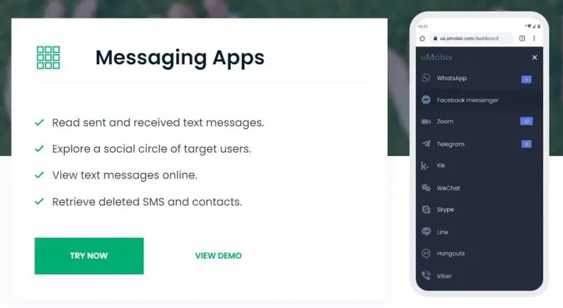 uMobix messaging apps tracker to track OTP use uMobix messaging apps tracker to track OTP use