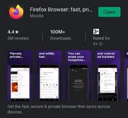 Firefox Browser screenshot Firefox Browser screenshot