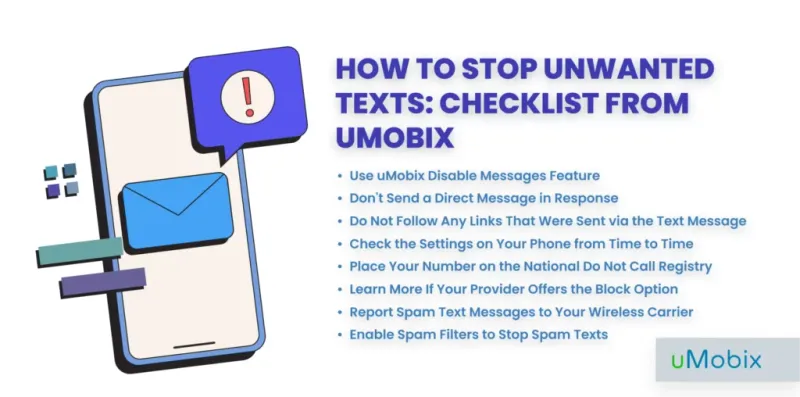 How to Stop Unwanted Texts: Checklist How to Stop Unwanted Texts: Checklist