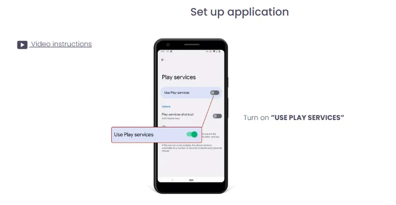 Use play services Use play services