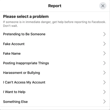 Report Inappropriate Users on facebook Report Inappropriate Users on facebook