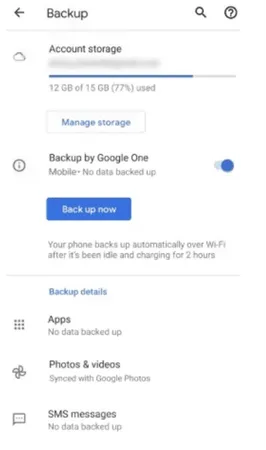Where to find Google Backup function? Where to find Google Backup function?