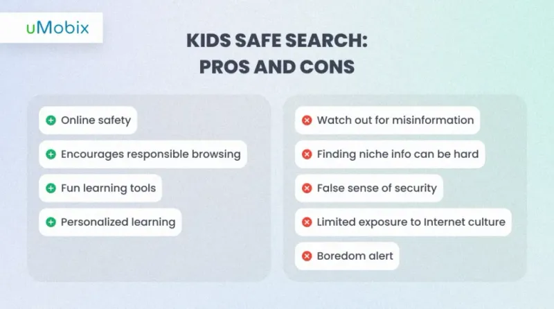 pros and cons of kids safe search pros and cons of kids safe search