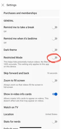 YouTube parental controls. YouTube parental controls.