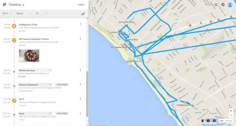 Google Maps Timeline Google Maps Timeline