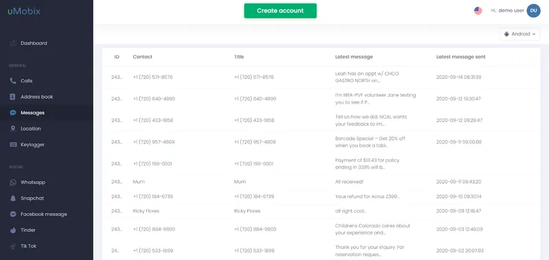 uMobix dashboard uMobix dashboard