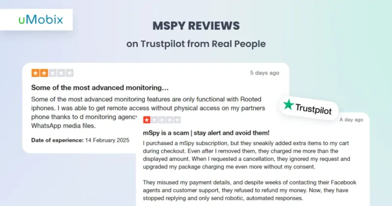 mSpy Reviews on Trustpilot from Real People - uMobix explains
mSpy Reviews on Trustpilot from Real People - uMobix explains