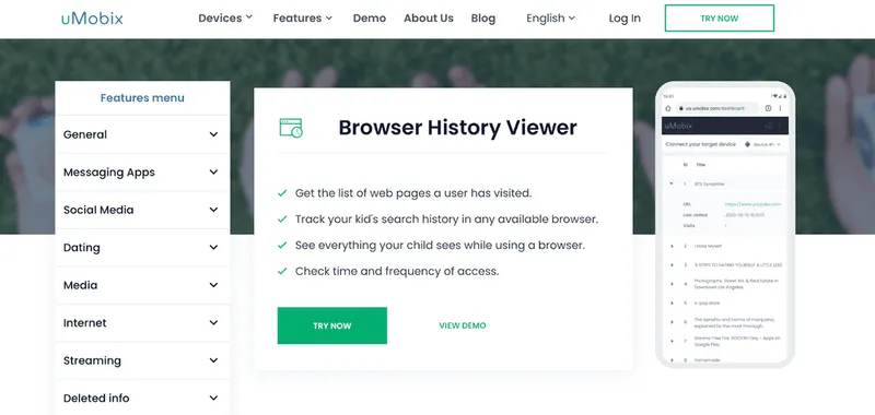 Browser history tracking by uMobix – the best family tracking app Browser history tracking by uMobix – the best family tracking app