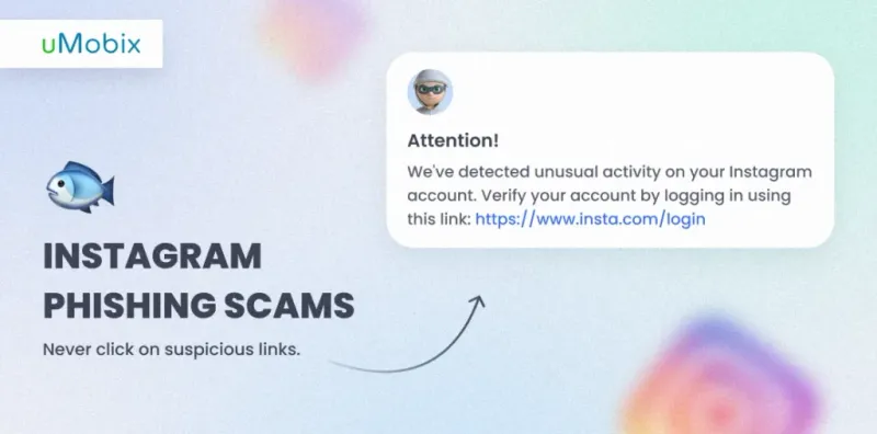 How Instagram phishing scam message looks